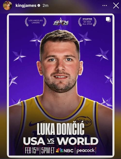 詹皇祝贺东契奇全明星首发!美媒晒41岁已终结3纪录 生涯暮年释然 詹皇祝贺东契奇全明星首发!美媒晒41岁已终结3纪录 生涯暮年释然